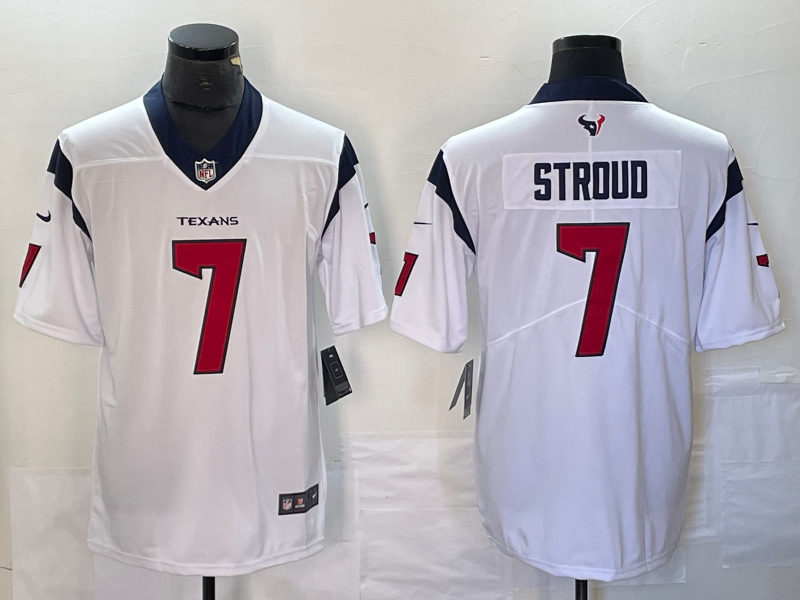 Men's Houston Texans C.J. Stroud #7 White Jersey